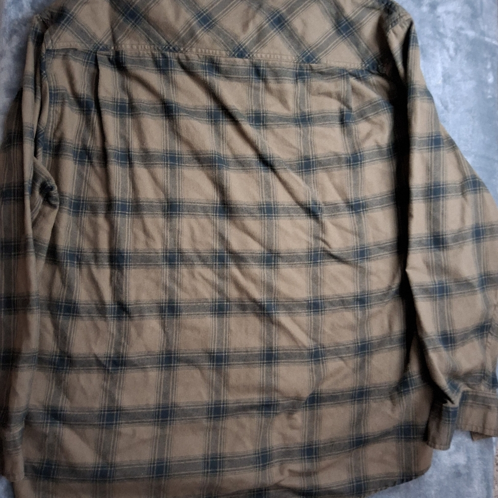 Mens 3XL 40 Grit Duluth‎ Trading Shirt long sleeve 40 Grit Brown Plaid - Picture 12 of 13